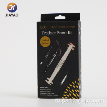 Роскошный набор для ухода за бровями в черном и золотом ящике